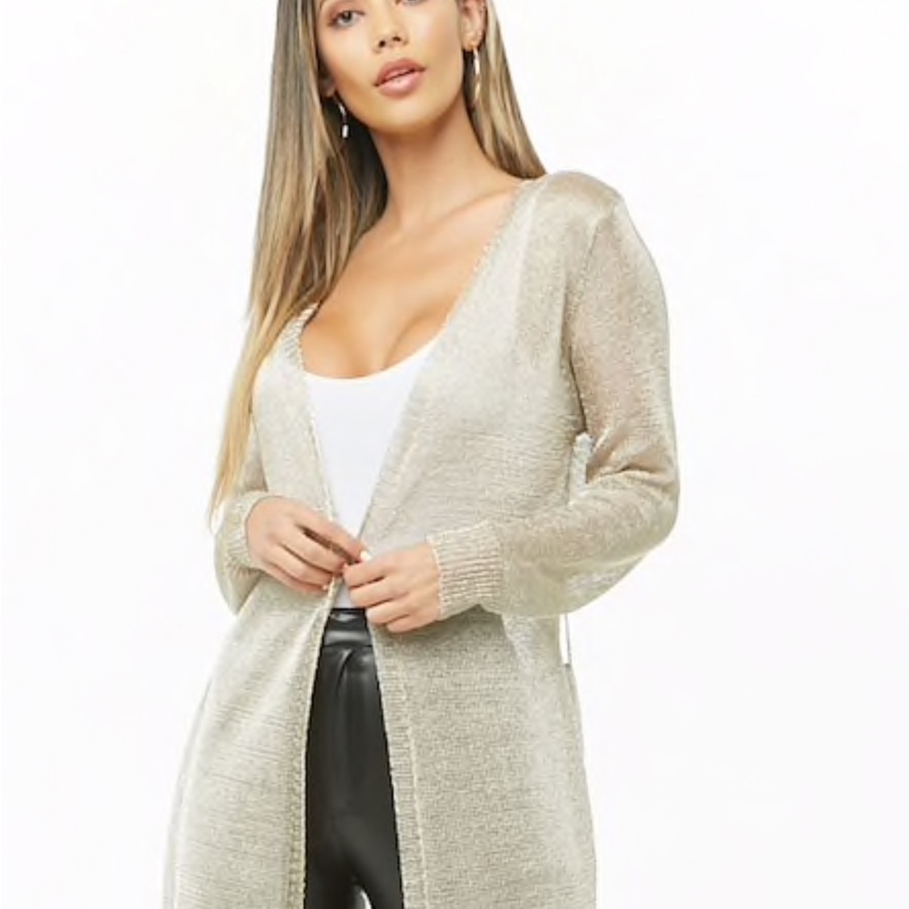 Metallic Tunic, Cardigan Sweater, NWT, Size Small ✨
